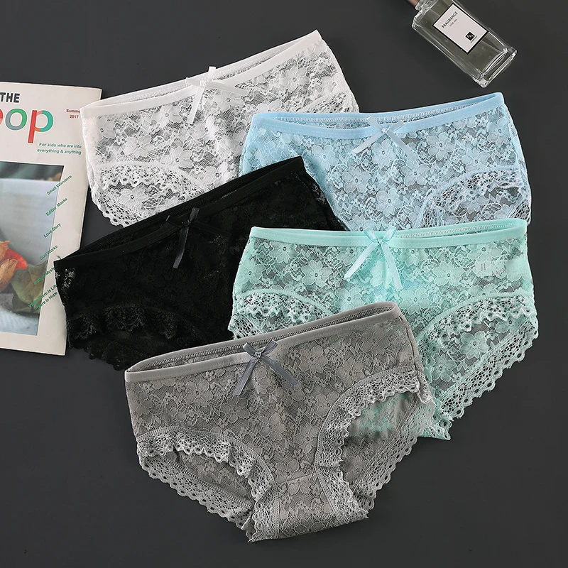 

Sexy Lace Panties Tempting Low Waist Briefs Intimates Underwear Women Fashion Cozy Lingerie High Quality Women Underpant
