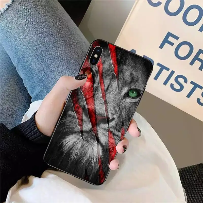 

Tiger Leopard Lion Animal Phone Case for iPhone 11 12 pro XS MAX 8 7 6 6S Plus X 5S SE 2020 XR mini