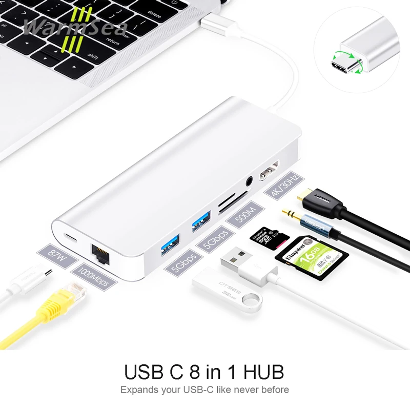 USB-концентратор Thunderbolt 3 1000 Мбит/с HDMI 4K 5 мм | Компьютеры и офис