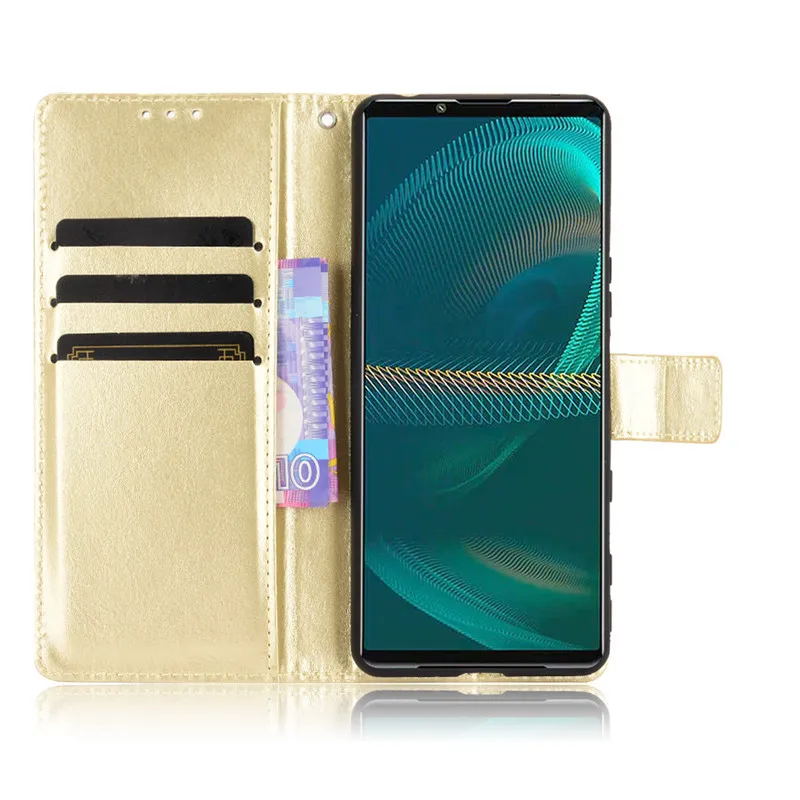 Подходит для Xperia 5 III Кожаный чехол телефона на застежке 1 Ретро Магнитный