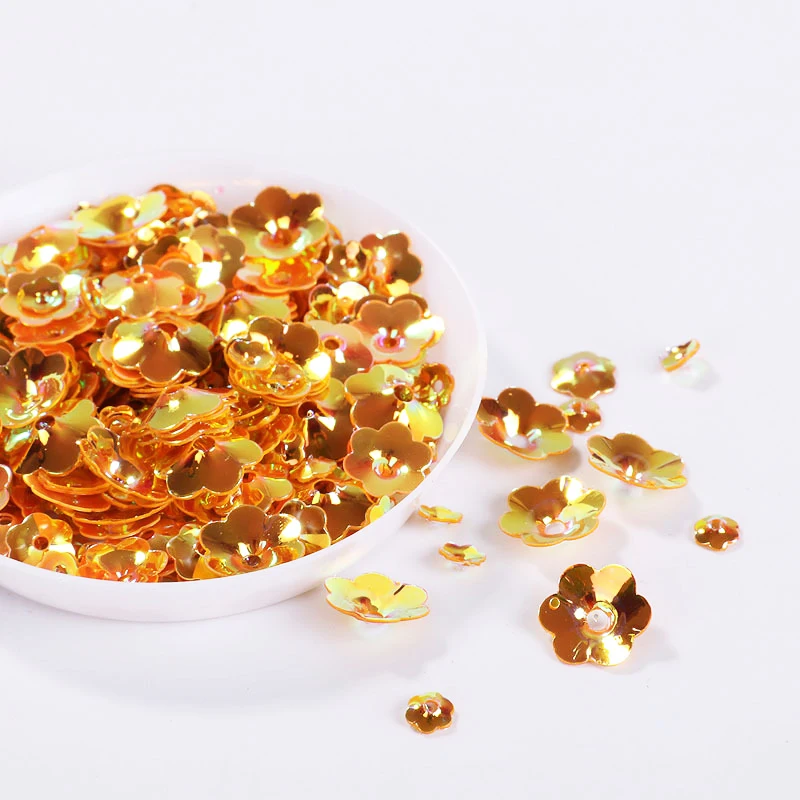 10 г смешанный размер импортный Золотой светильник вогнутая Слива блестки