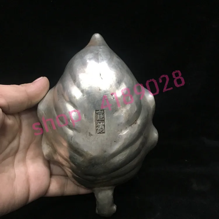 

Pure white copper, copper Xuan year system, leaf pot / wine pot, home / living room decorative arts and crafts, collectibles