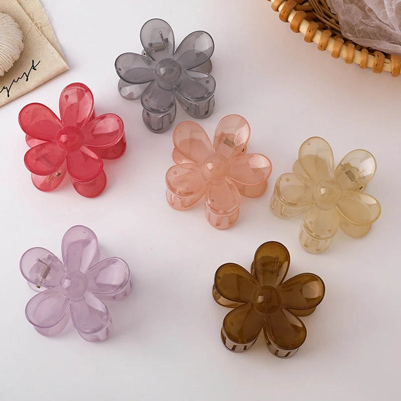 

Sweet Flower Shape Hair Clips For Women Girls Hair Claw Chic Barrettes Claw Crab Hairpins Styling Bohemia Hair Accessories Gift