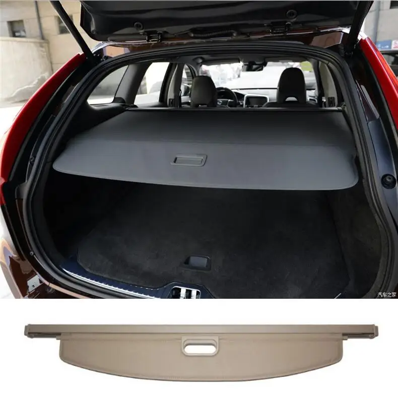 

Rear Trunk Security Screen Privacy Shield Cargo Cover For VOLVO XC60 2009 2010 2011 2012 2013 2014 2015 2016 2017 (Black Beige)