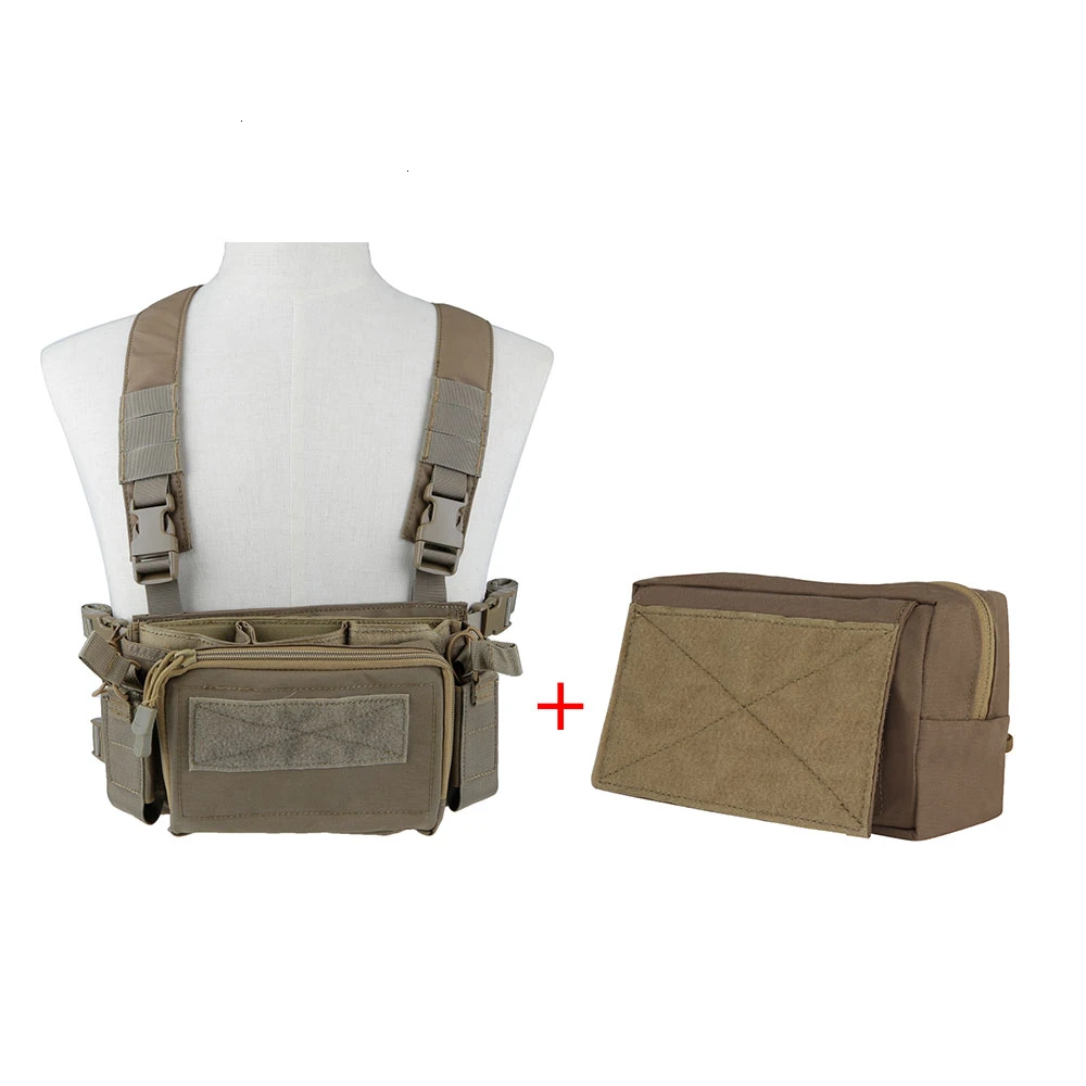 Chestrig set Tan Тактический жилет Army Грудь Rig Carrier Armor X Жгут винтовка Пистолетная обойма сумка CRX охотничье оборудование аксессуары нагрудные установки - Цвет: Chestrig set Tan