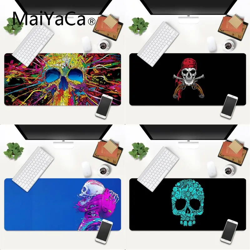 

Doodle skull Custom Skin Office Mice Gamer Soft Mouse Pad Size for 15.7*35.4inch