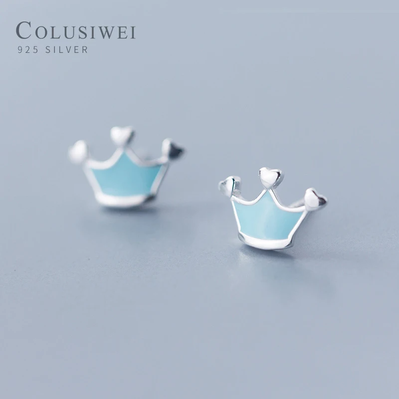 

Женские серьги-гвоздики из серебра 925 пробы, с эмалью