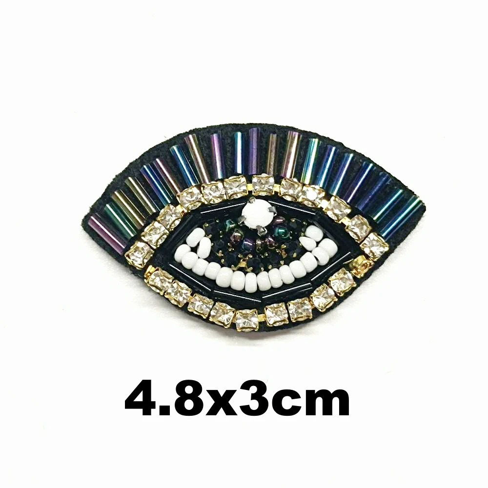

Accessories embroidery beaded eyes embroideried patches for clothing OR-3340