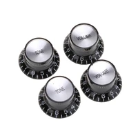 musiclily pro left handed imperial inch size guitar top hat bell 2 volume 2 tone reflector knobs set for usa made les paulblack