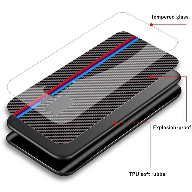 Роскошный силиконовый защитный чехол из закаленного стекла для samsung Galaxy S8 S9 S10 Plus