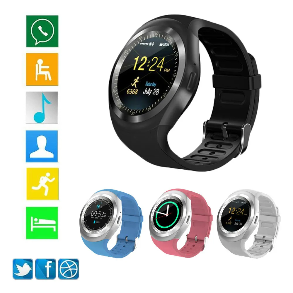 

Bluetooth Smart Watch Android SmartWatch Phone Call GSM Sim Remote Camera kids Intelligent clock Sports Pedometer