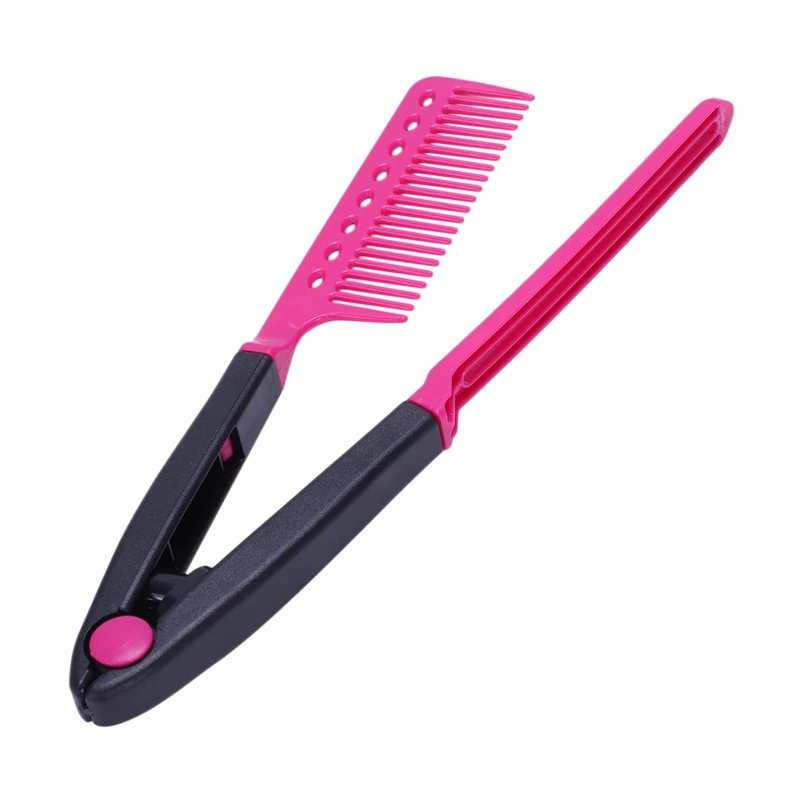 Салон Парикмахерская DIY дизайн волос прямые складные Тип V гребень розовый