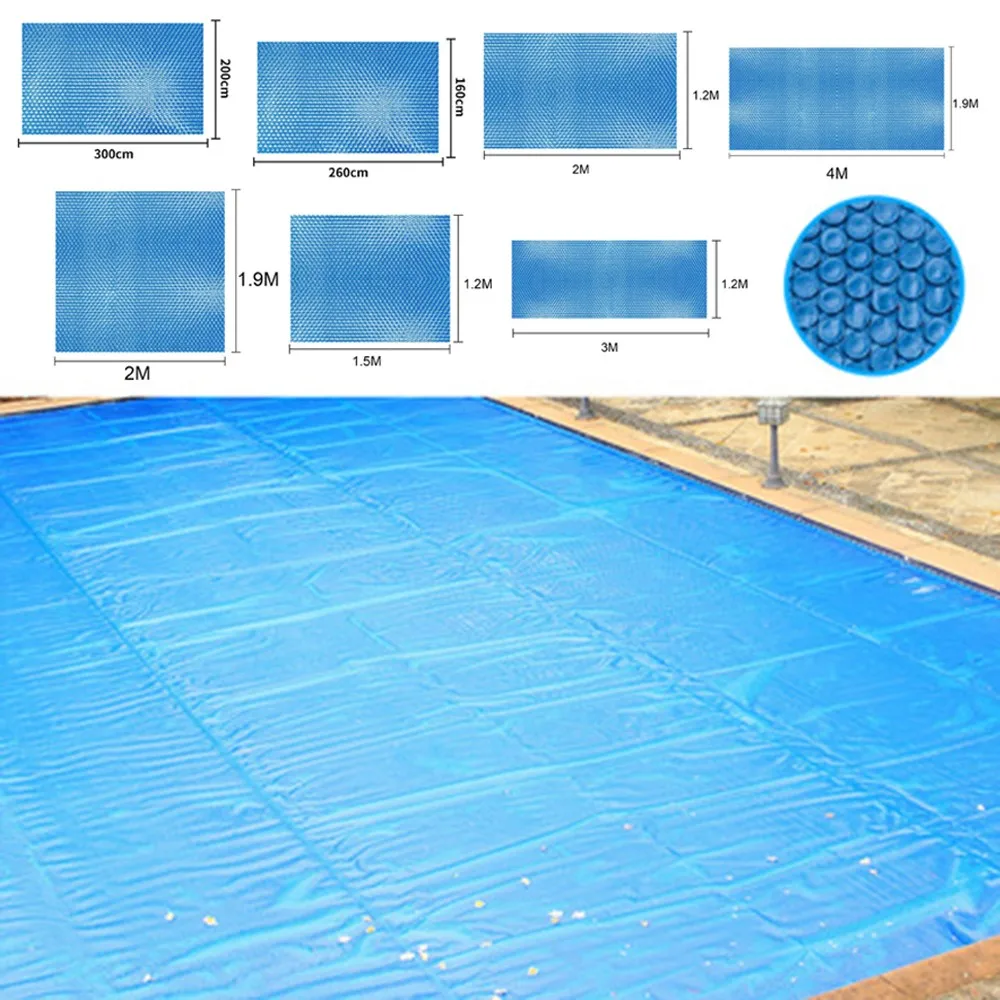 

7 Sizes Swimming Pool Cover Waterproof Pool Tub Dust Outdoor PE Bubble Film Blanket Accessory Pool Cover Heat Insulation Film