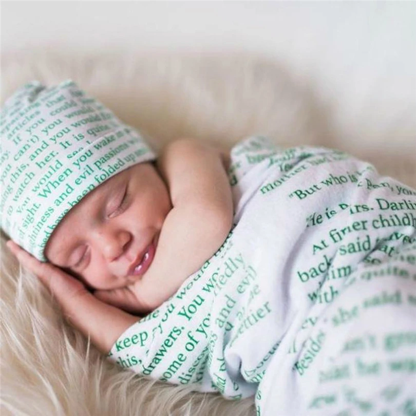 1 шт Детские Одеяло + шт. шляпа наряды кисейного хлопка унисекс для новорожденных