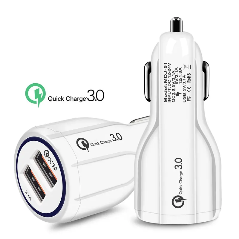 3.0A 2 порта USB автомобильный прикуриватель разветвитель разъем быстрой зарядки Авто аксессуары для iPhone samsung huawei Быстрая зарядка