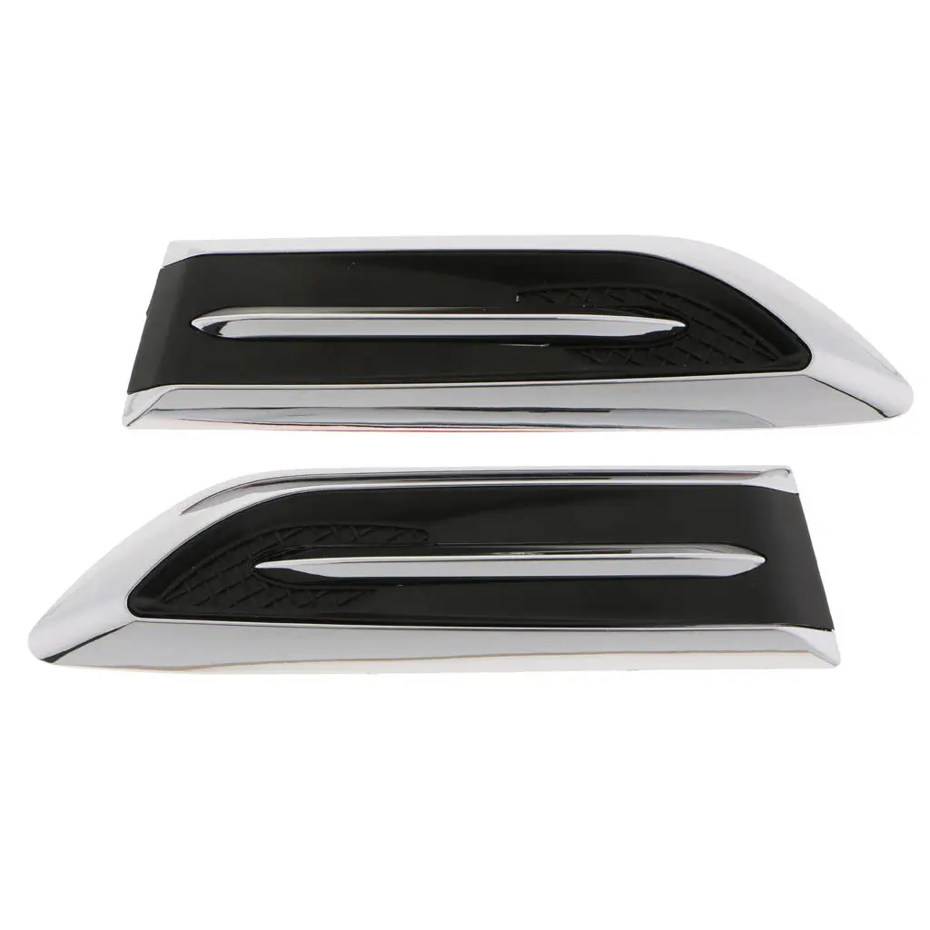 

1 Pair Car Decorated Vent 3D Car Air Flow Fender Sticker Decal Engine Cover Exterior Decoration Accessories