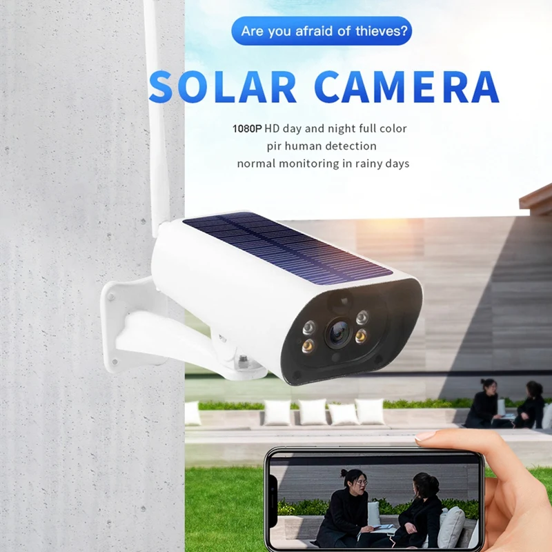 

1080P Solar IP Camera 2MP Wireless Wifi Battery Security Surveillance Waterproof Outdoor Camera Two Way Audio Camera