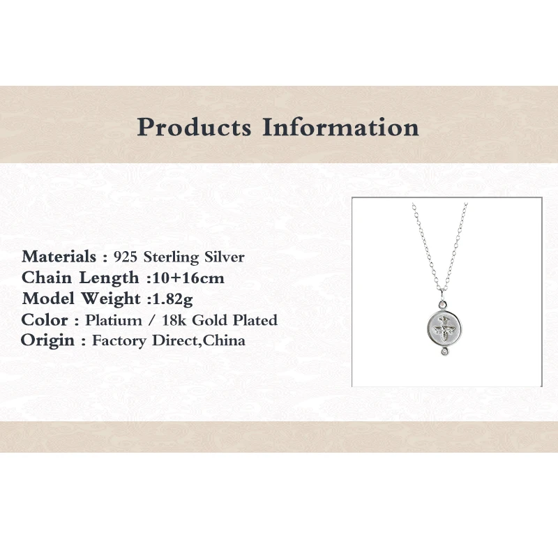 

CANNER 925 Silver Minimalist Choker Necklace for women Square round bee Pendant Chain Necklaces & Pendants chokers Jewelry