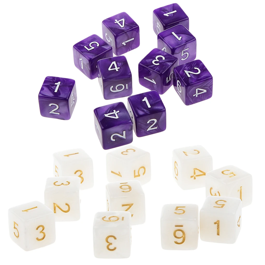 20 шт набор непрозрачных игральных костей D6 шестигранный трпг матричный квадрат