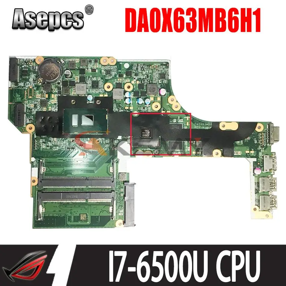 

827026-601 827026-001 For HP Probook 450 G3 I7-6500U Notebook Mainboard DA0X63MB6H1 SR2EZ 216-0864032 DDR3 Laptop motherboard