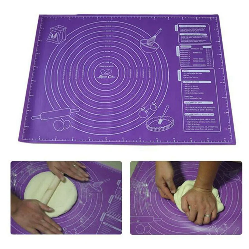 

Silicone Baking Mat Pizza Dough Maker Pastry Kitchen Gadgets Cooking Tools Utensils Bakeware Liner Kneading Accessories 45*60cm