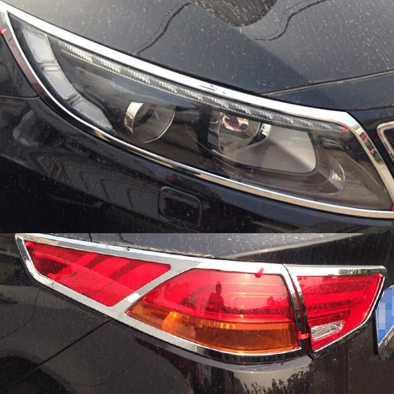 Для Kia Optima K5 2014 2015 ABS хромированный передний и задний светильник s крышка лампы