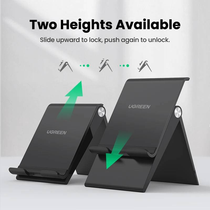 ugreen phone stand holder desk cell phone dock stand for iphone 11 pro max se 8 7 adjustable foldable mobile phone holder stand free global shipping