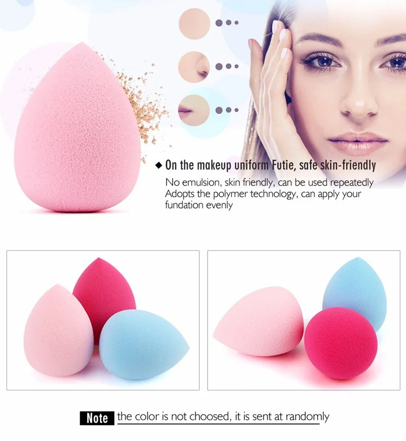 Комплект из 3 предметов в форме капли воды губка для Макияжа Косметический слойка