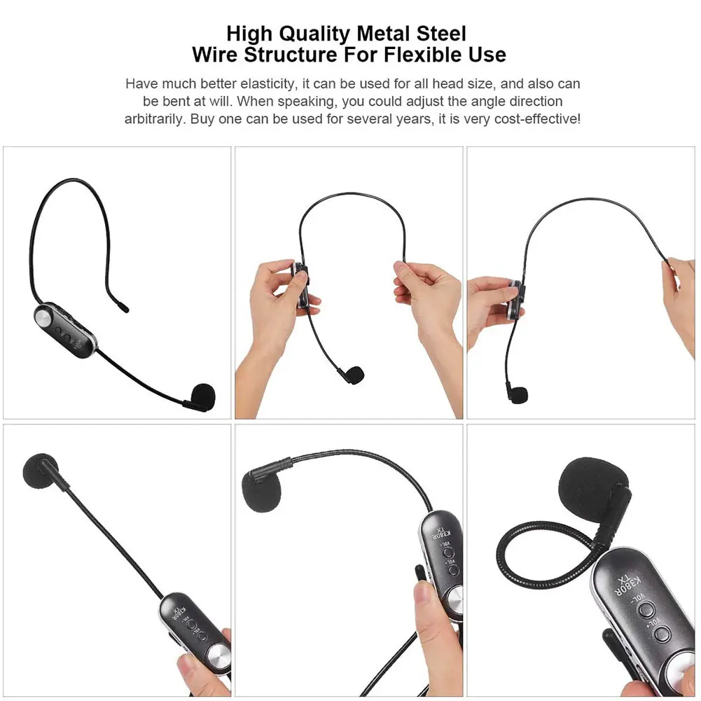 Беспроводная микрофонная гарнитура UHF беспроводная система для голосового