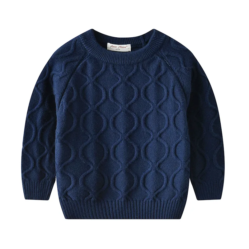 Осенне зимний свитер для маленьких девочек мягкий хлопковый детский вязаный