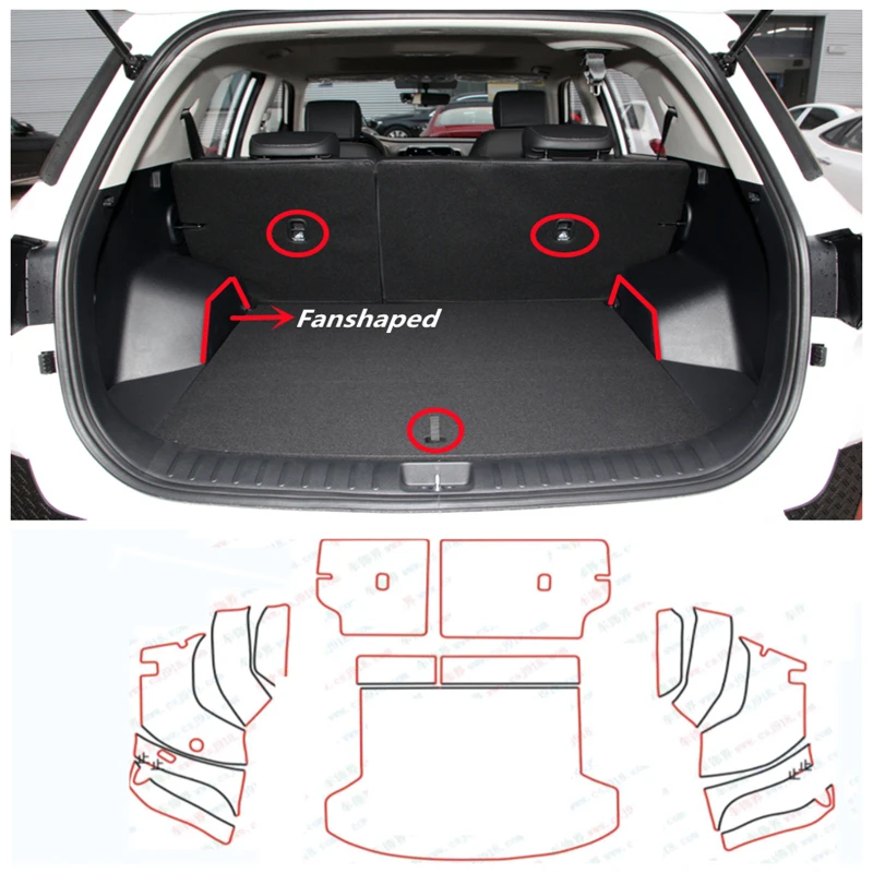 Cargo Liner Boot Carpets For Hyundai ix35 2019-2021 Fission Rear Trunk Mats Durable Waterproof Leather Full Surrounded Floor Mat |
