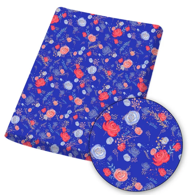 

Polyester Cotton Fabric Printed Cloth Sheets Cartoon Flower Stars DIY Crafts Supplies Dress Making Handmade Mask 45*145cm 1pc