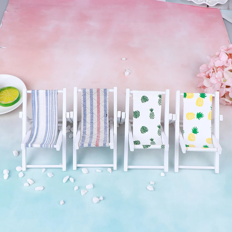 1:12 Миниатюрный Кукольный дом деревянный пляжный стул миниатюрные предметы для