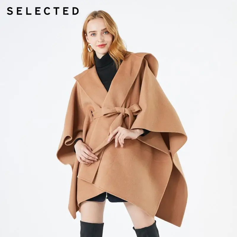 Женское шерстяное пальто с капюшоном силуэт силуэта SIG | 419427503|Женские пальто|
