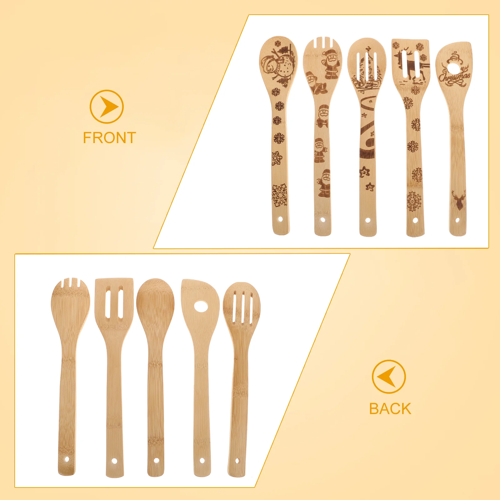 5 шт. бамбуковая многофункциональная кухонная утварь инструмент для