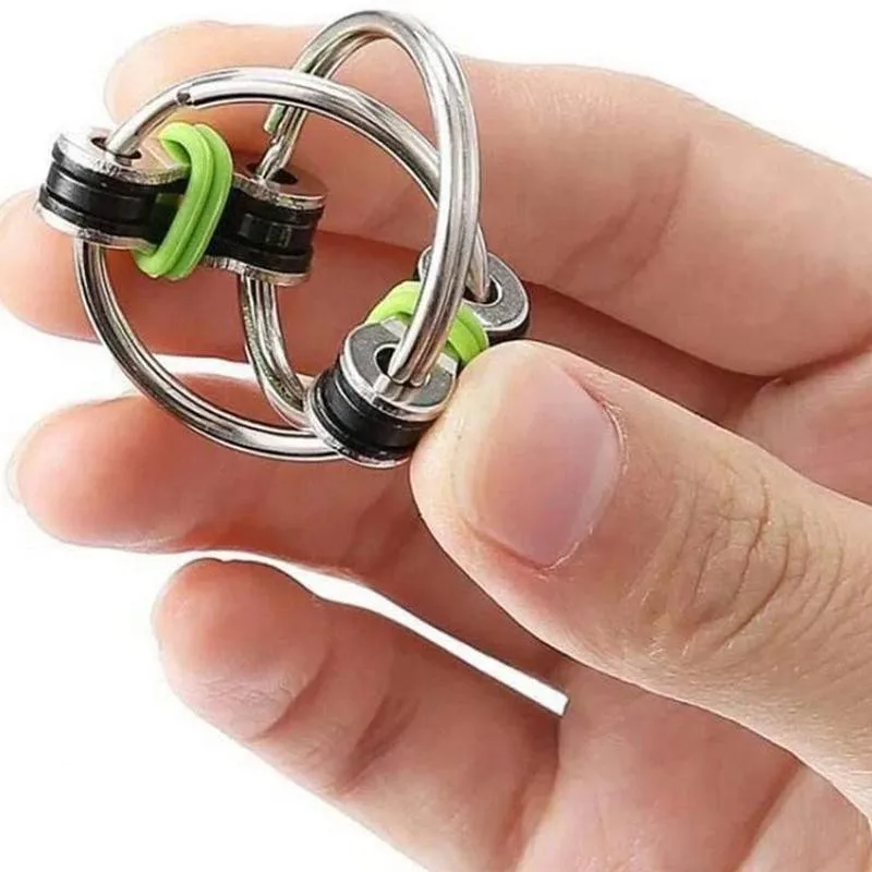 ZK70-Cadena de ventilaci&oacute;n para adultos, juguete antiestr&eacute;s, descompresi&oacute;n, llavero de cadena de bicicleta, alivio del estr&eacute;s, juguete para regalo para chico adulto-5