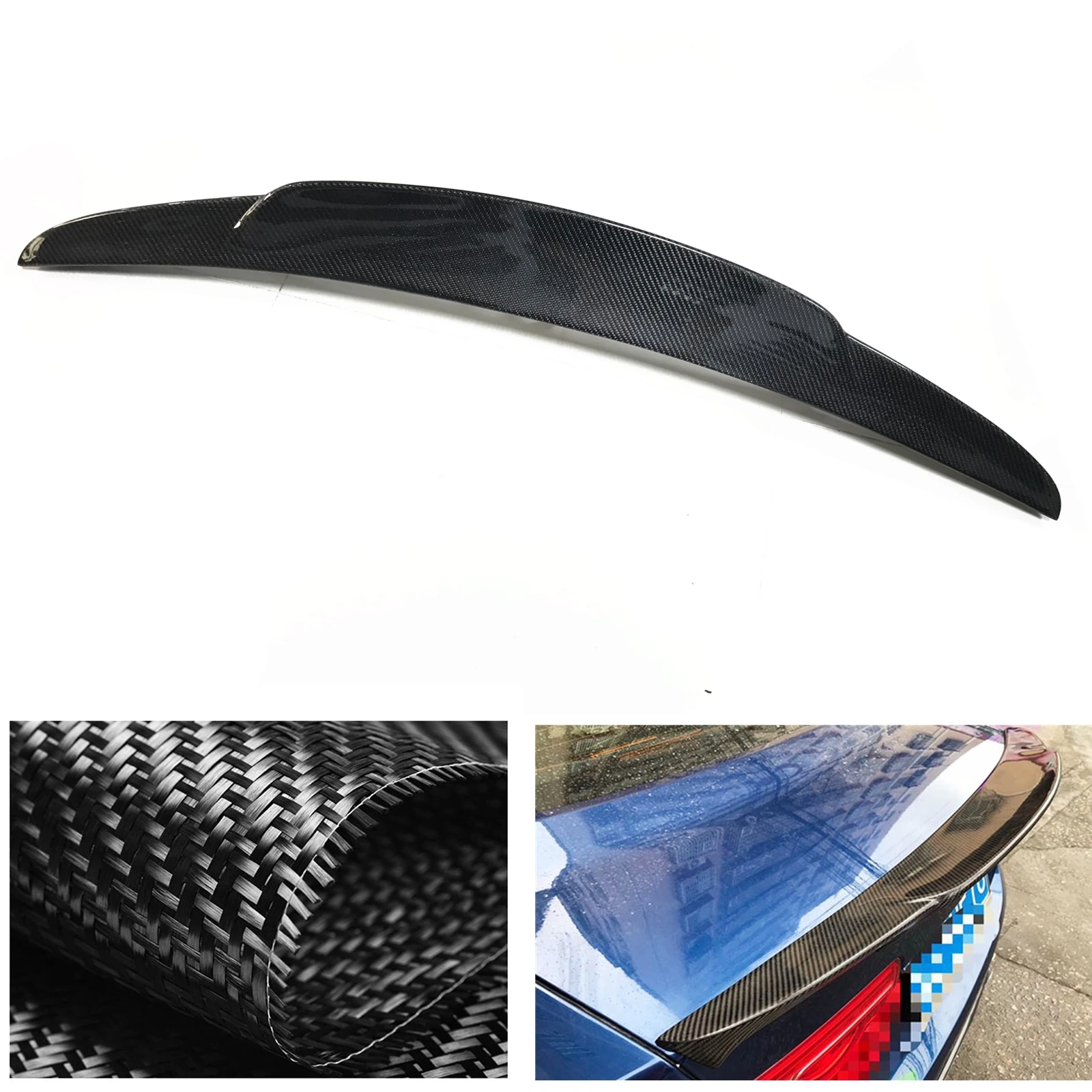 

Trunk Rear Spoiler Wing For Jaguar XE XEL 2015-2018 Real Carbon Fiber Car Tailgate Lid Decklid Flap Trim Splitter Lip Canard Kit