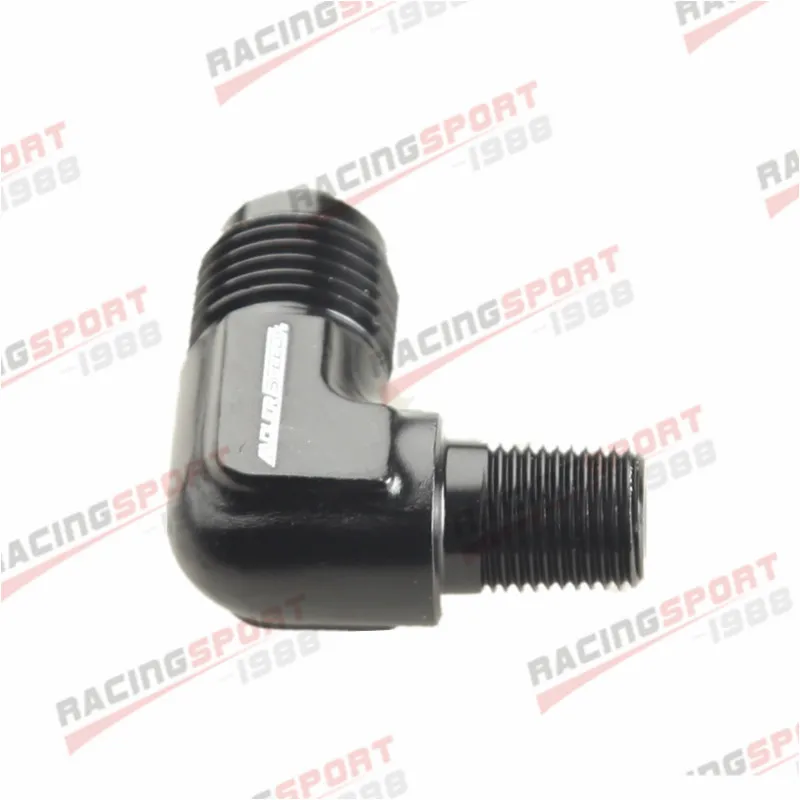 AN6 6AN AN 6 до 1/8 &quotNPT 90 градусный мужской алюминиевый фитинг адаптер Черный|Подача и