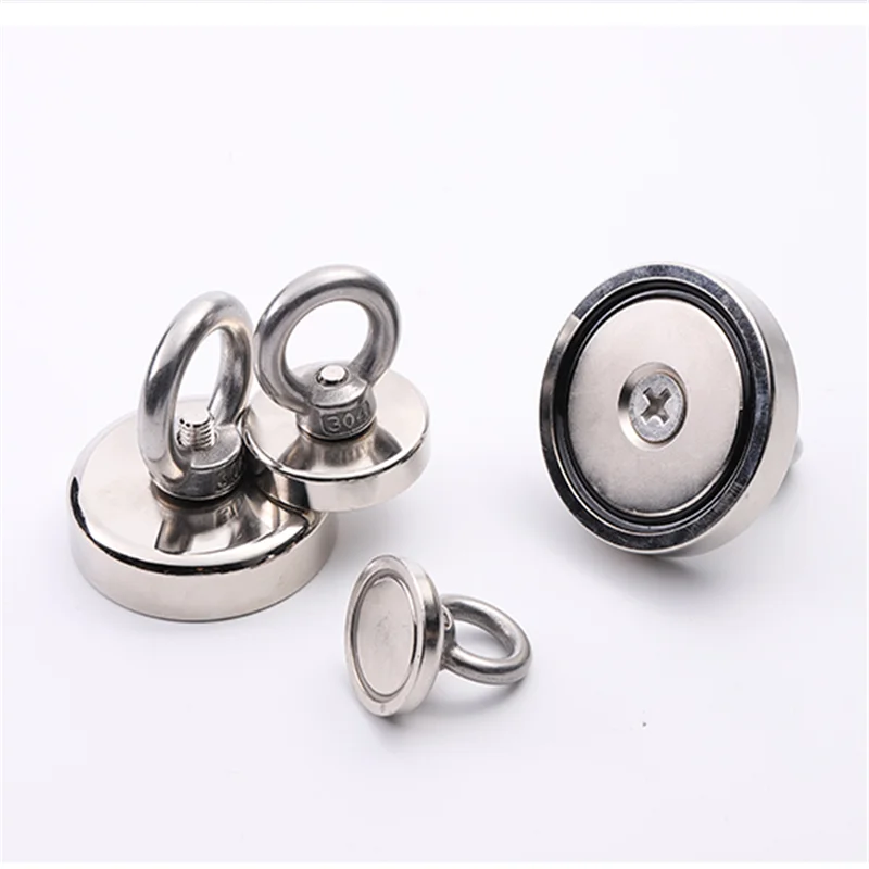 Super Strong Neodymium Magnet Salvage Deep Sea Fishing Magnets Holder Pulling Mounting Pot with Ring Eyebolt | Обустройство дома