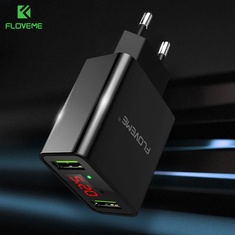 FLOVEME LED дисплей 2 порта USB зарядное устройство для Samsung S10e S10 Plus mart мобильный телефон