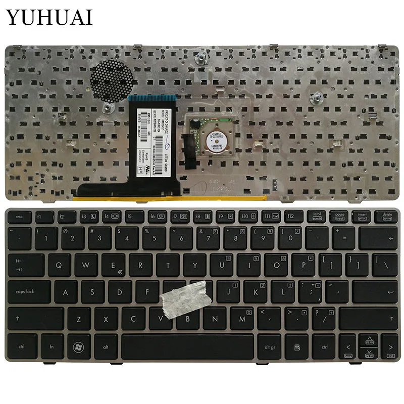 

New US laptop Keyboard for HP Elitebook 2560 2560P 2570 2570P English keyboard with Gray border and Mouse pointer