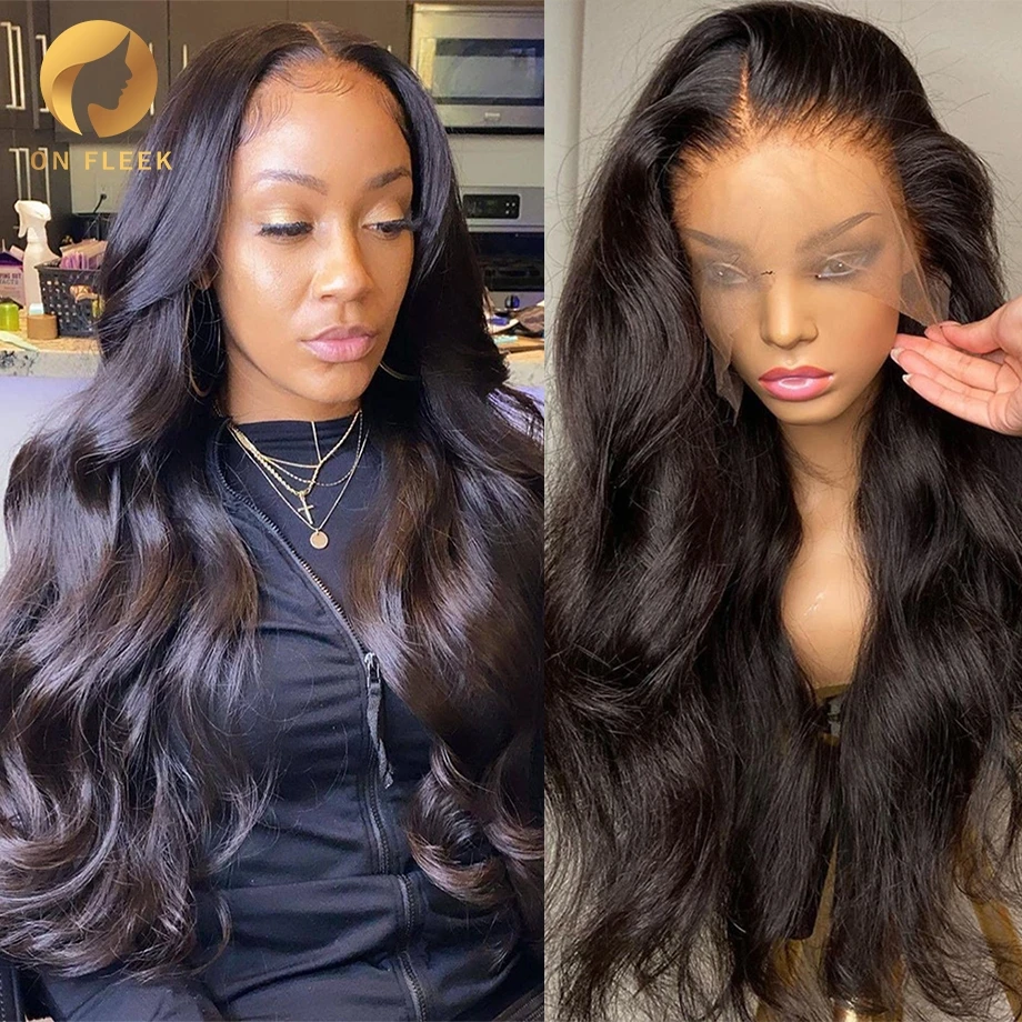 Парики из натуральных волос на кружевном фронте парики для чернокожих женщин Hd 30