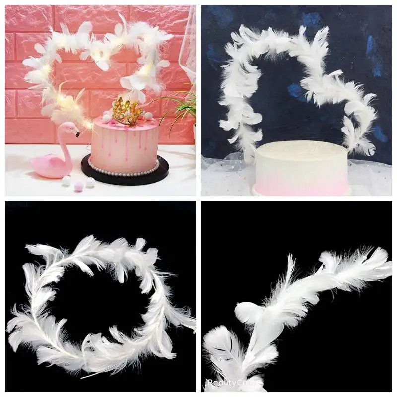 Перьев Крылья Ангела сделай сам различные Топпер для торта Love свадебный подарок