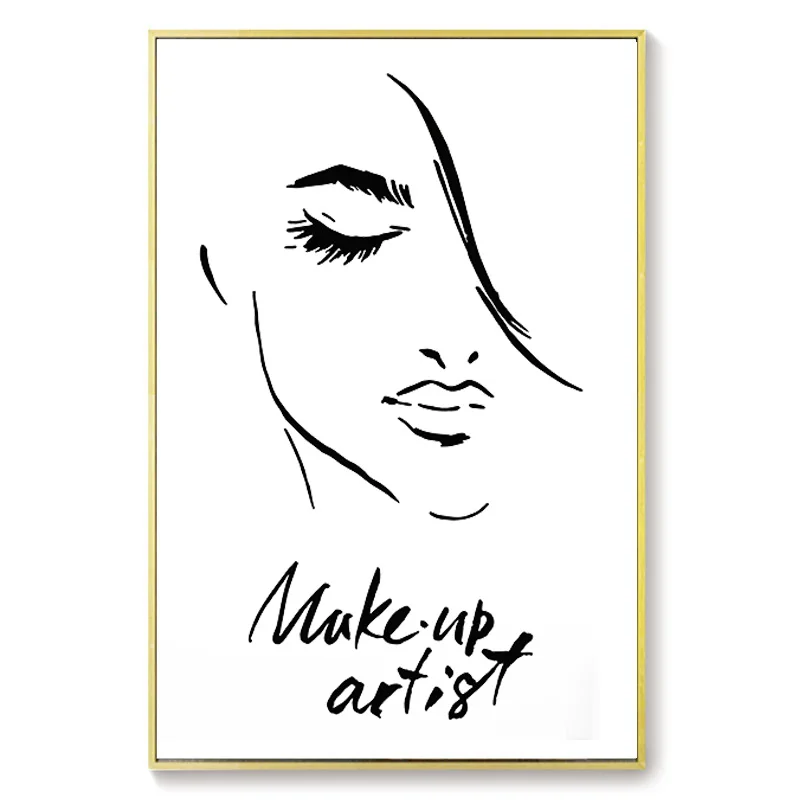 Настенный холст для макияжа бровей с принтом губ и ресниц постеры печать салона