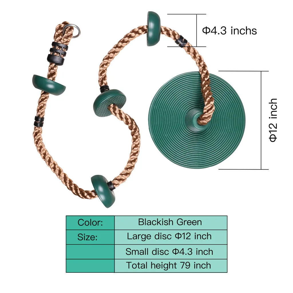 Джунгли зал Королевство Скалолазание Веревка с платформой и диск качели сиденье