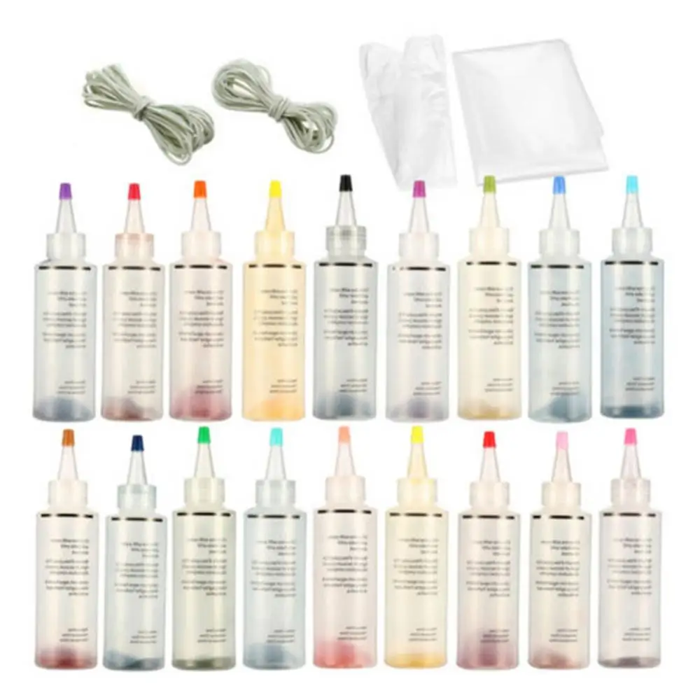 

Hot Sales!! 18 Colors DIY Permanent Fabric Textile Clothes Crafts Tie Dye Kit Pigment Set