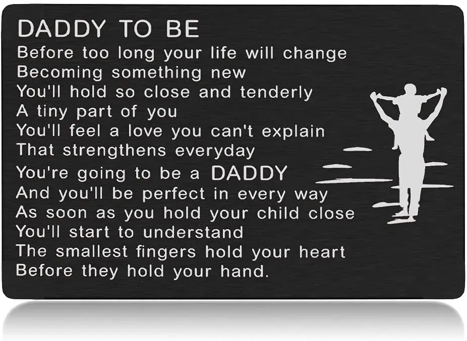 New Dad Gift Wallet Card Father from Expectant Mom Pregnancy Announcements First Fathers Day Gifts for Husband DIY Wholesale |