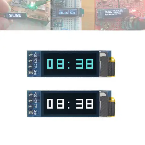 Модуль O-светодиода, 0,91 дюйма, белый/синий, 0,91X32, ЖК-дисплей, SSD1306, модуль дисплея 0,91 дюйма, IIC Communicate для arduino