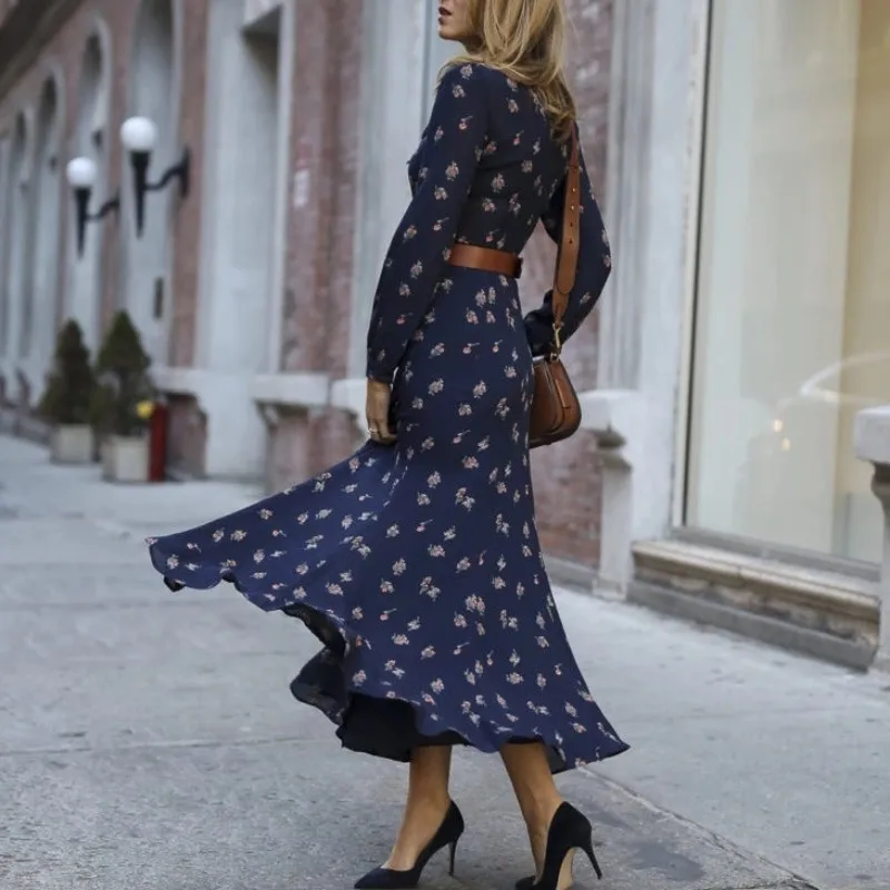 Shein модное эластичное платье с круглым воротником длинными рукавами и MS высокой