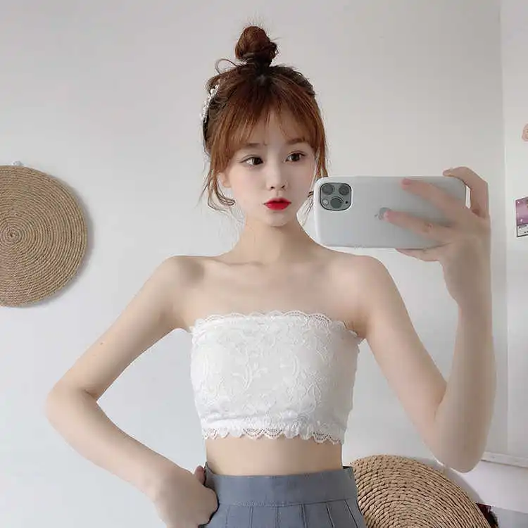 

Beauty Back Tube Top Women's Outer Wear Short Summer Anti-Walking